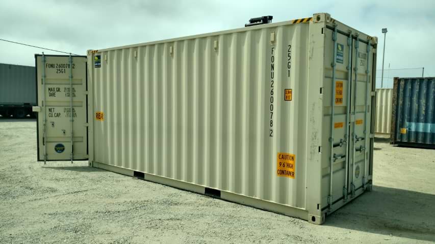 New 20ft high cube shipping container with doors on both ends for sale