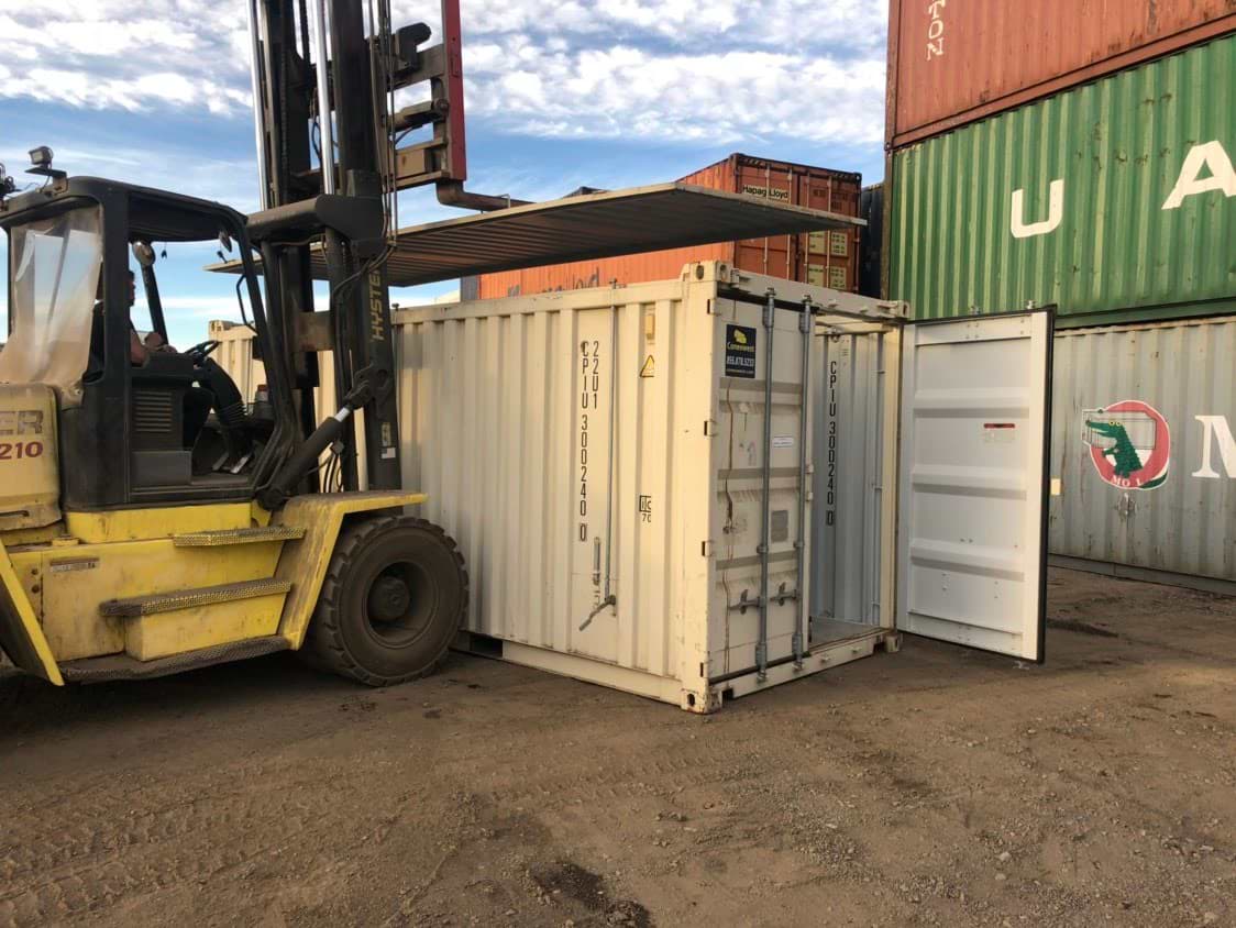 Used 20ft open top hard roof shipping container