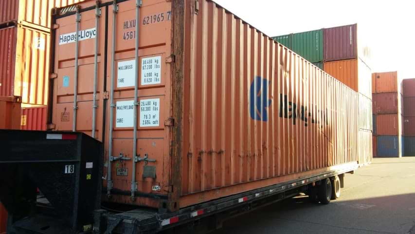 Used 40ft high cube shipping container