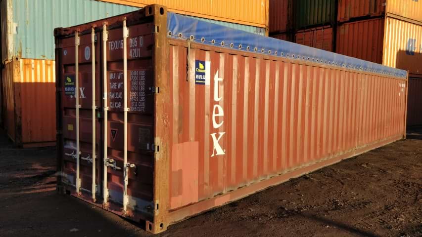 Used 40ft open top soft roof shipping container for sale