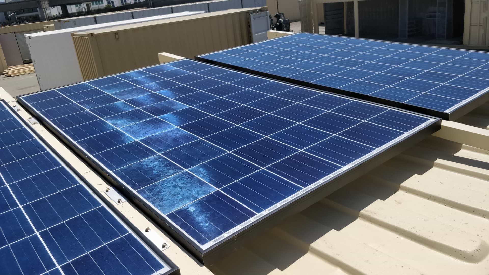 solar power custom addition for shipping containers