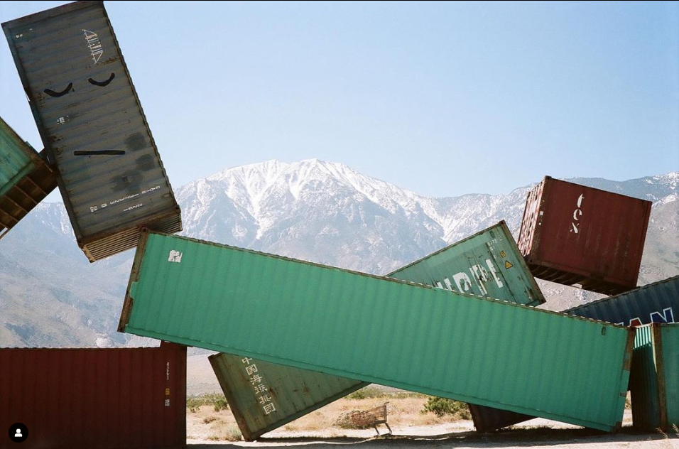 Shipping container sculptures