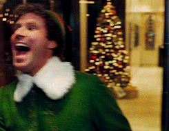 Buddy the Elf, very excited