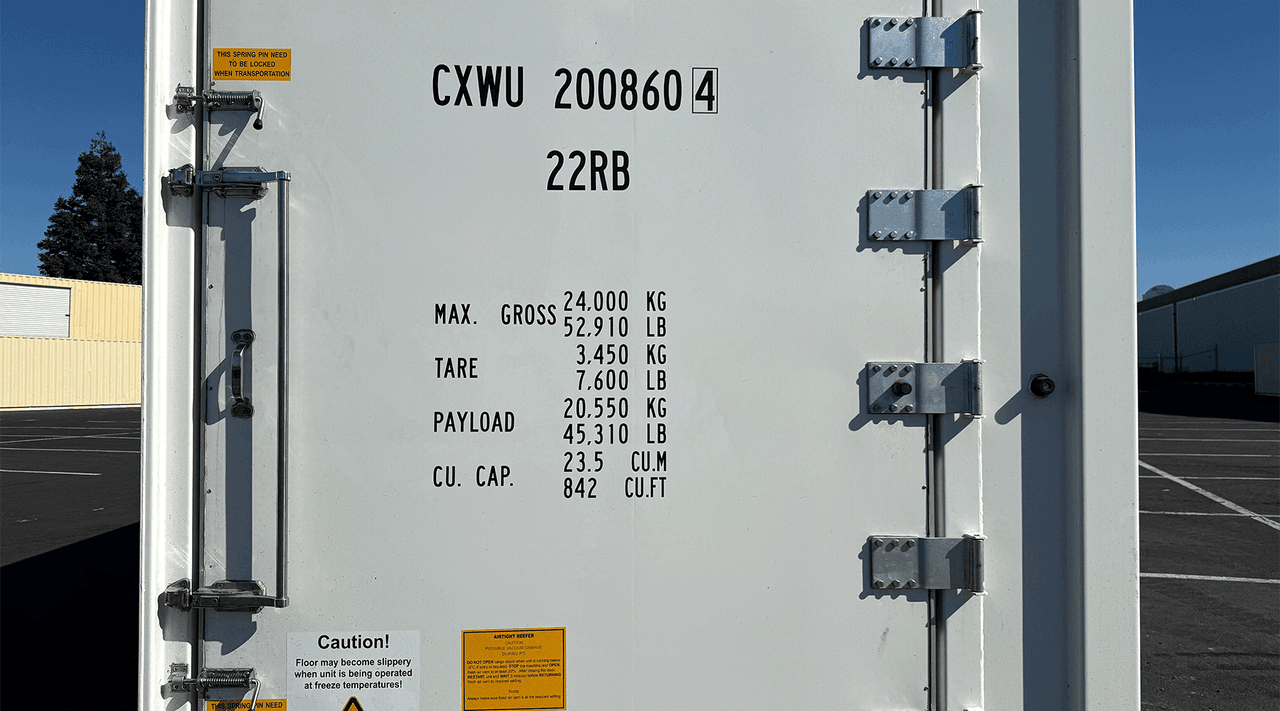 20ft Blast Freezer Container -40°F to 70°F