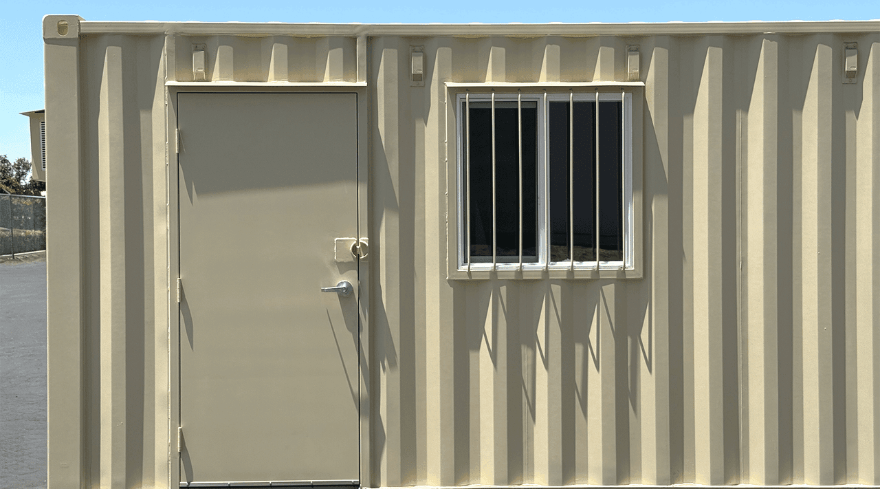 20ft mobile Ground Level Office and storage container combo for rent
