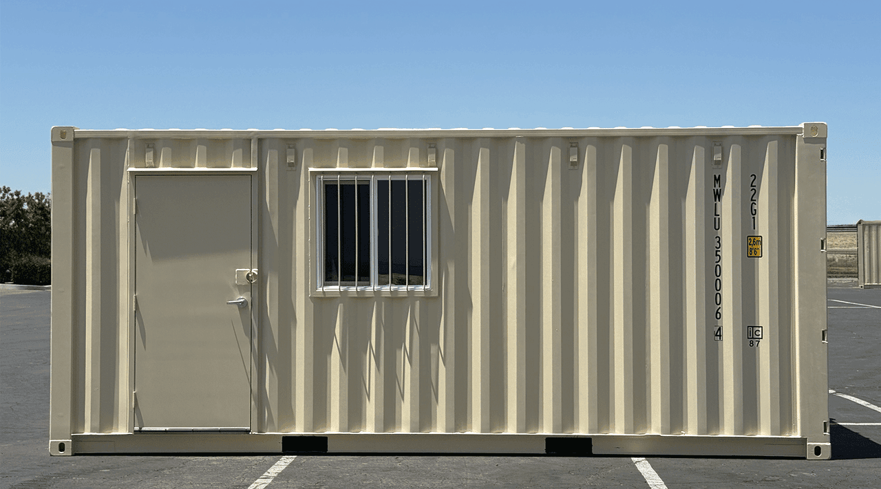 20ft mobile Ground Level Office and storage container combo for rent