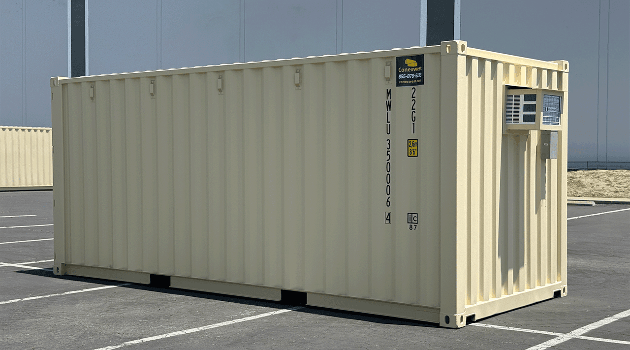 20ft mobile Ground Level Office and storage container combo for rent