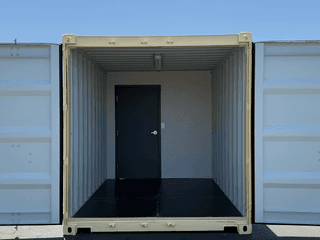 20ft mobile Ground Level Office and storage container combo for rent
