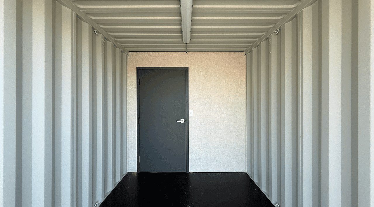 20ft mobile Ground Level Office and storage container combo for rent
