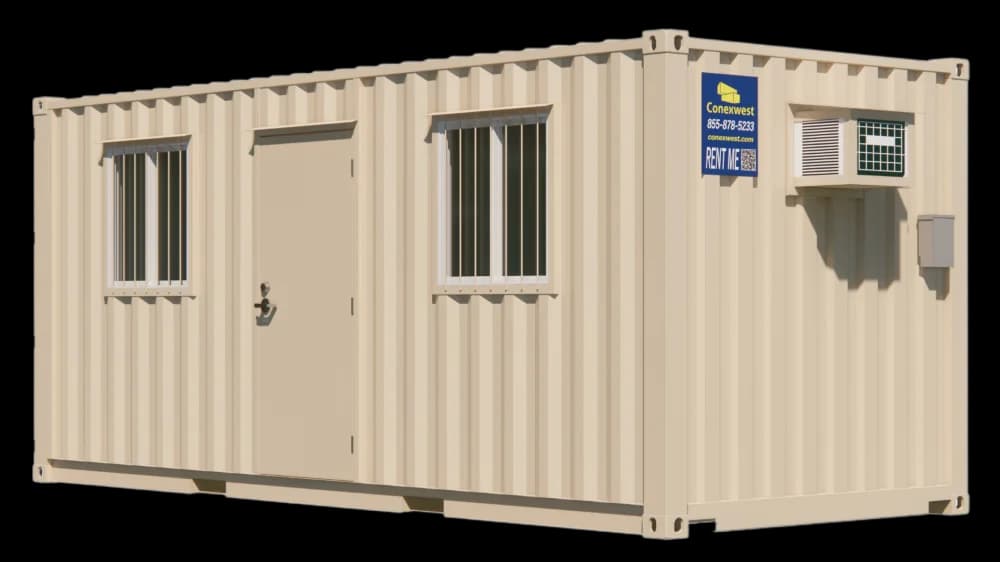 20ft On-Site Mobile Ground Level Office Container for Rent