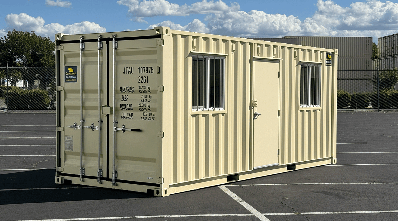 20ft On-Site Mobile Ground Level Office Container for Rent