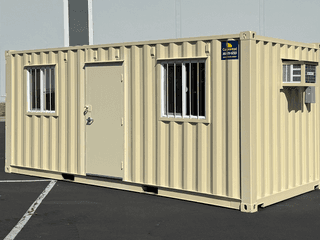 20ft On-Site Mobile Ground Level Office Container for Rent