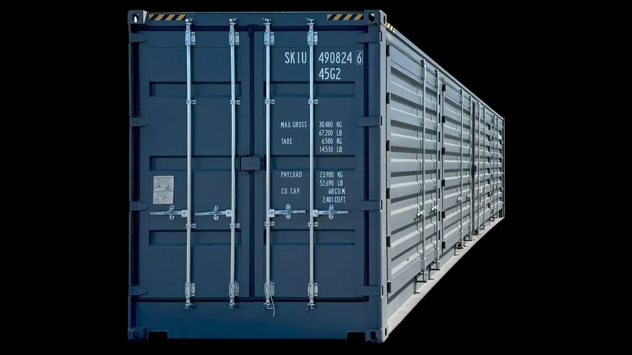 40ft New High Cube Open Side Shipping Container | Conexwest