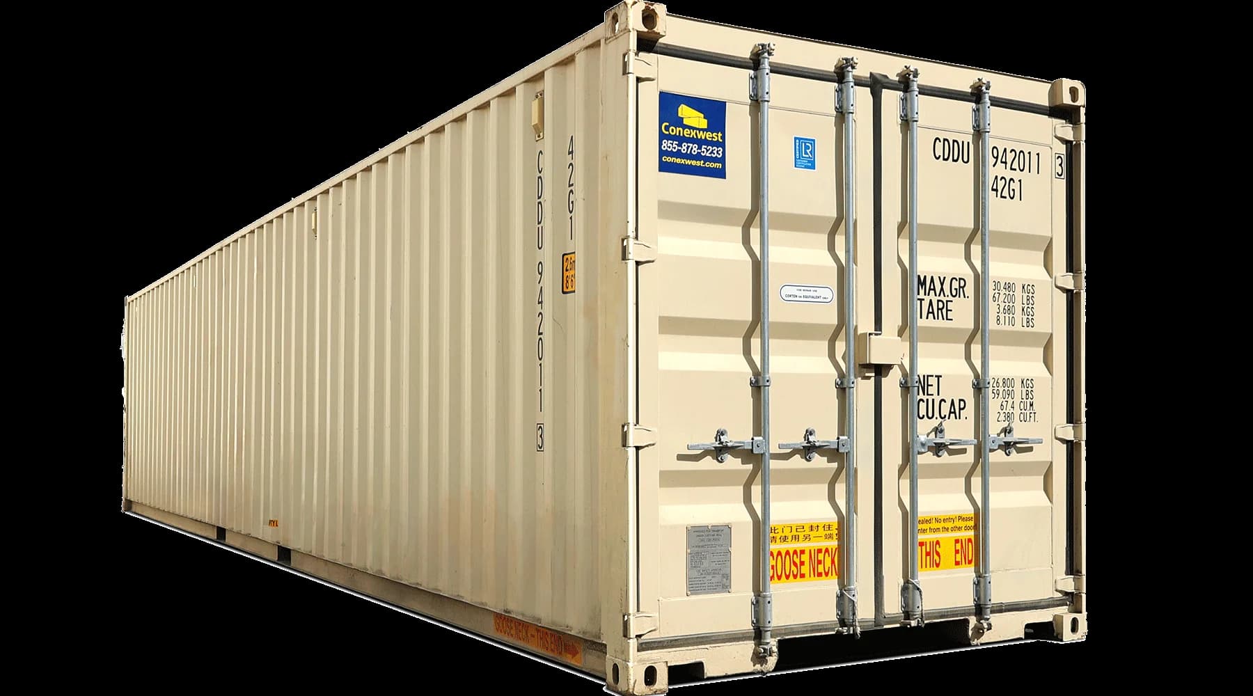 40ft New Shipping Container with Doors on Both Ends for Sale