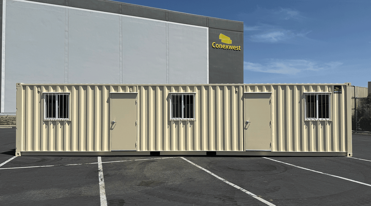 40ft On-Site Mobile Ground Level Office Container for Rent
