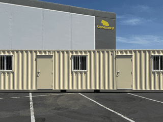40ft On-Site Mobile Ground Level Office Container for Rent