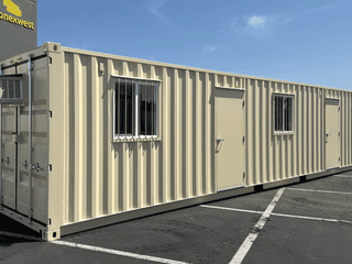 40ft On-Site Mobile Ground Level Office Container for Rent