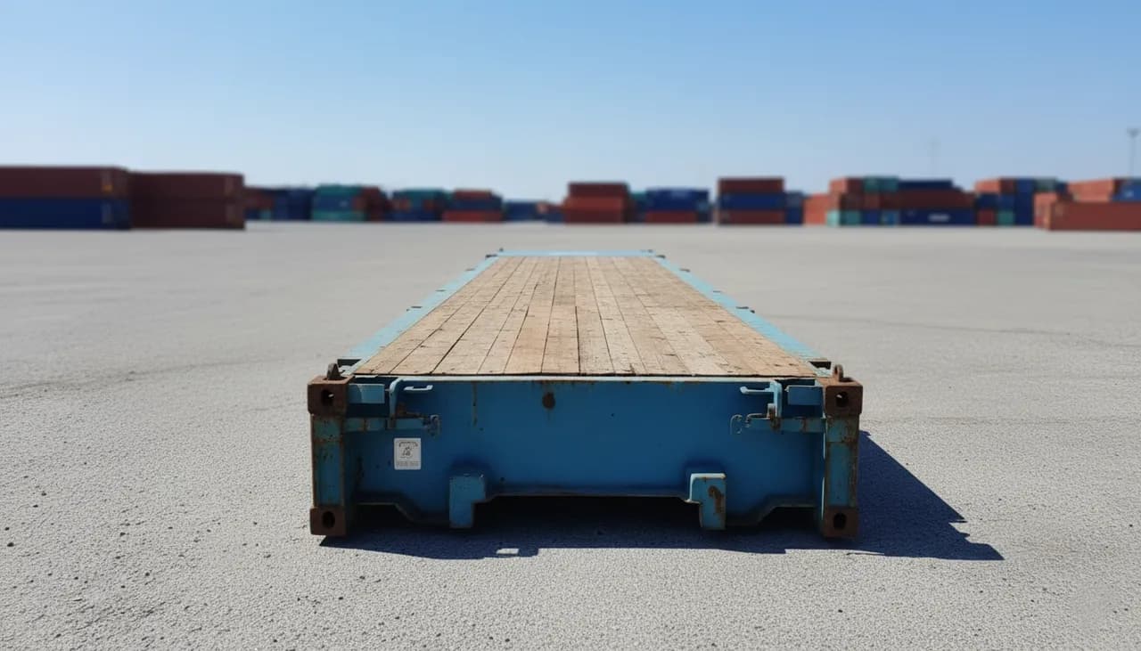 40ft Used Certified Flat Rack Shipping Container