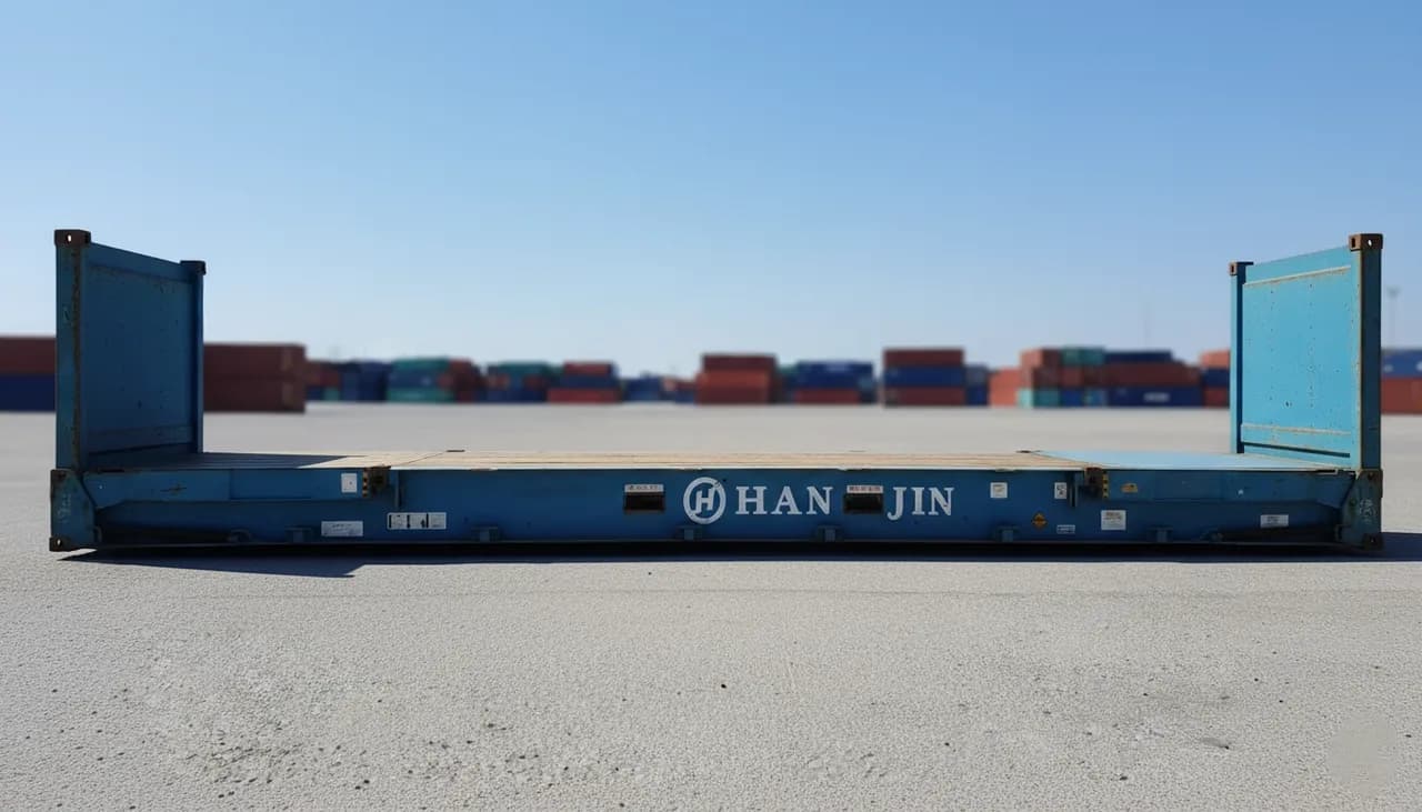 40ft Used Certified Flat Rack Shipping Container