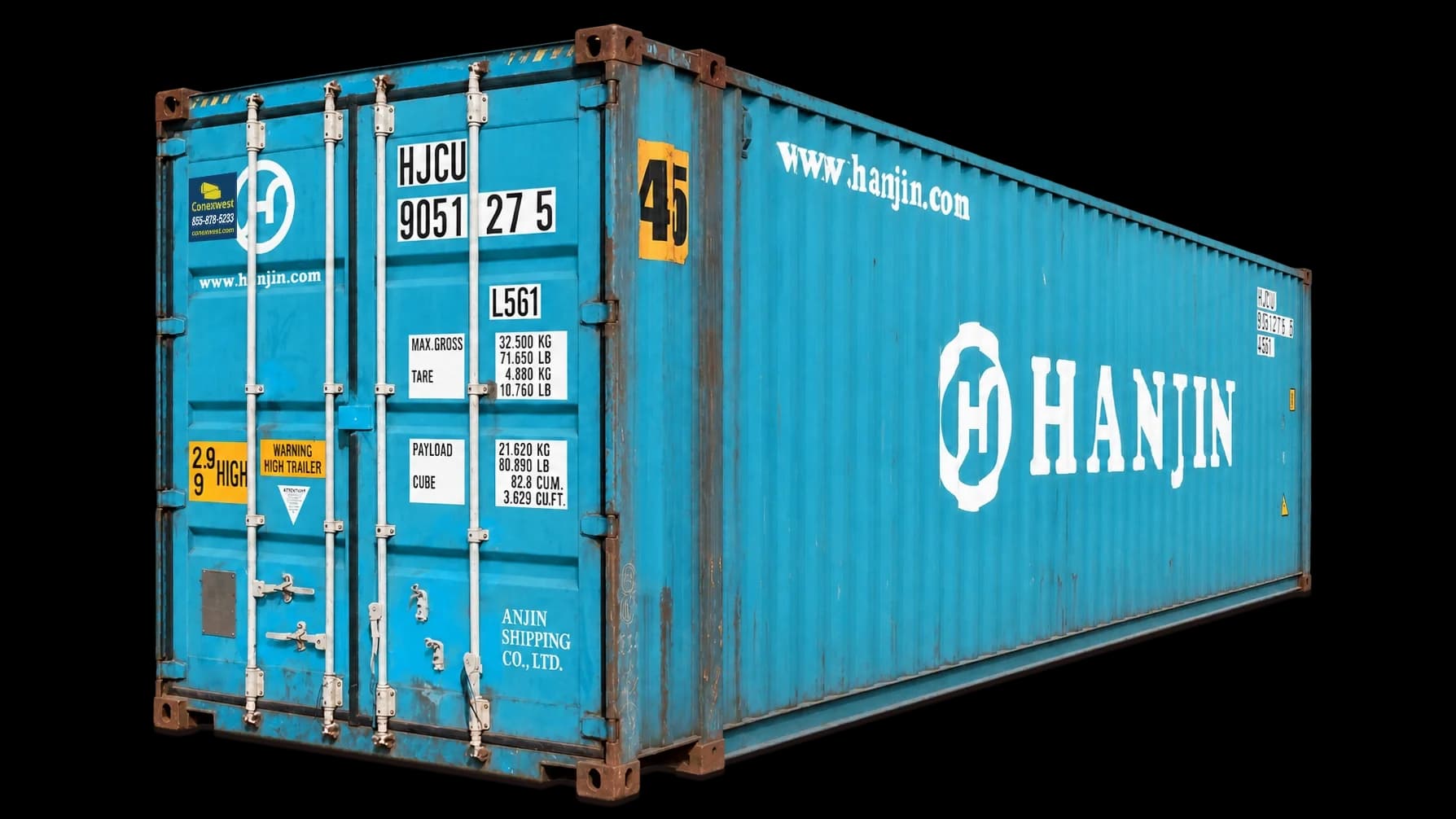 45ft Used High Cube Shipping Container