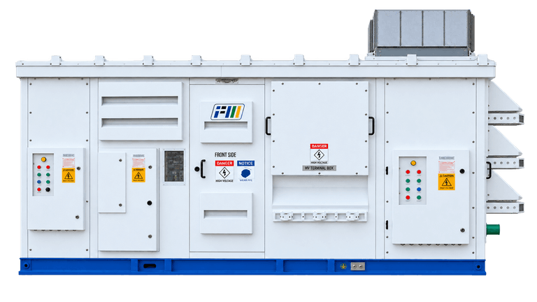 Containerized industrial power system with electrical controls and cooling equipment