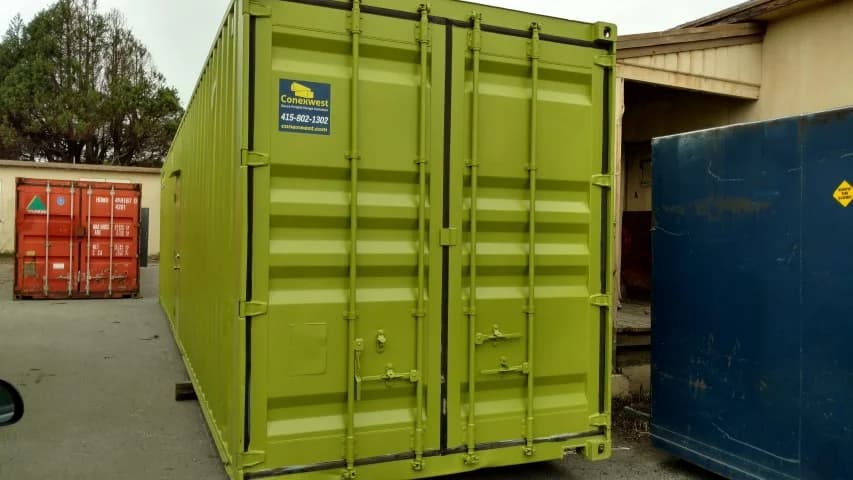 Custom green exterior paint for shipping containers for sale