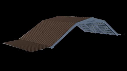 Gambrel roof style container kit