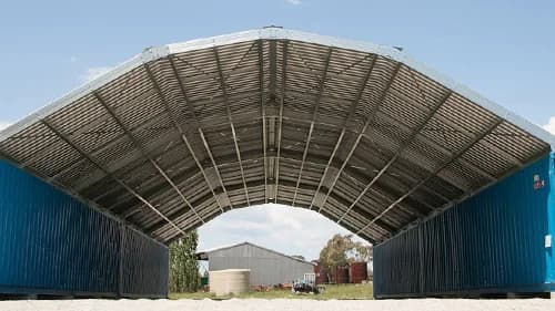 Gambrel roof style container kit