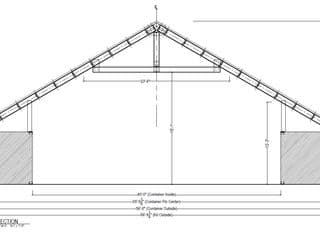 High pitched style container roof kit