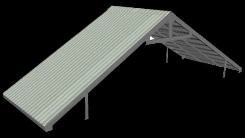 High pitched style container roof kit