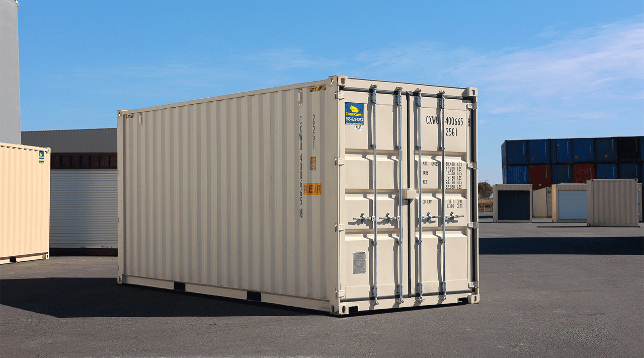 New 20ft high cube shipping container with doors on both ends of sale
