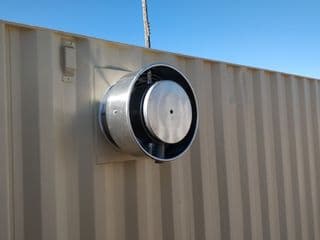 Power louvered vent for shipping containers for sale