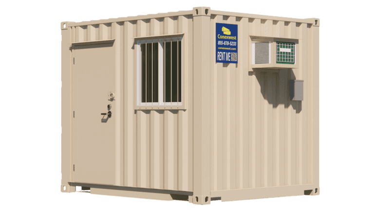 10ft On-Site Ground Level Mobile Office Container for rent