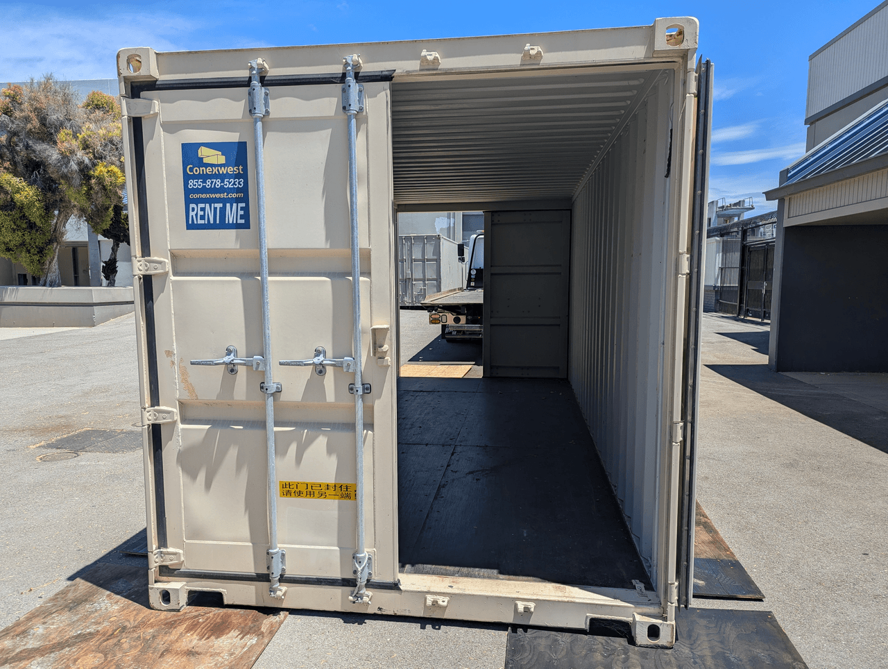 Rent 20ft Storage Container w/ Doors on Both Ends