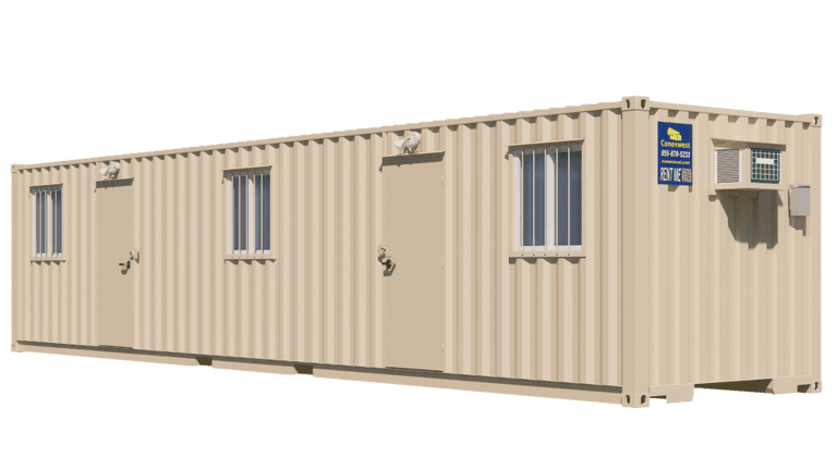 40ft On-Site Mobile Ground Level Office Container for Rent