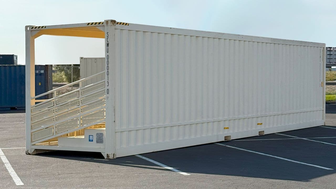 Rent 40ft High Cube 74-Seat Bleacher Container