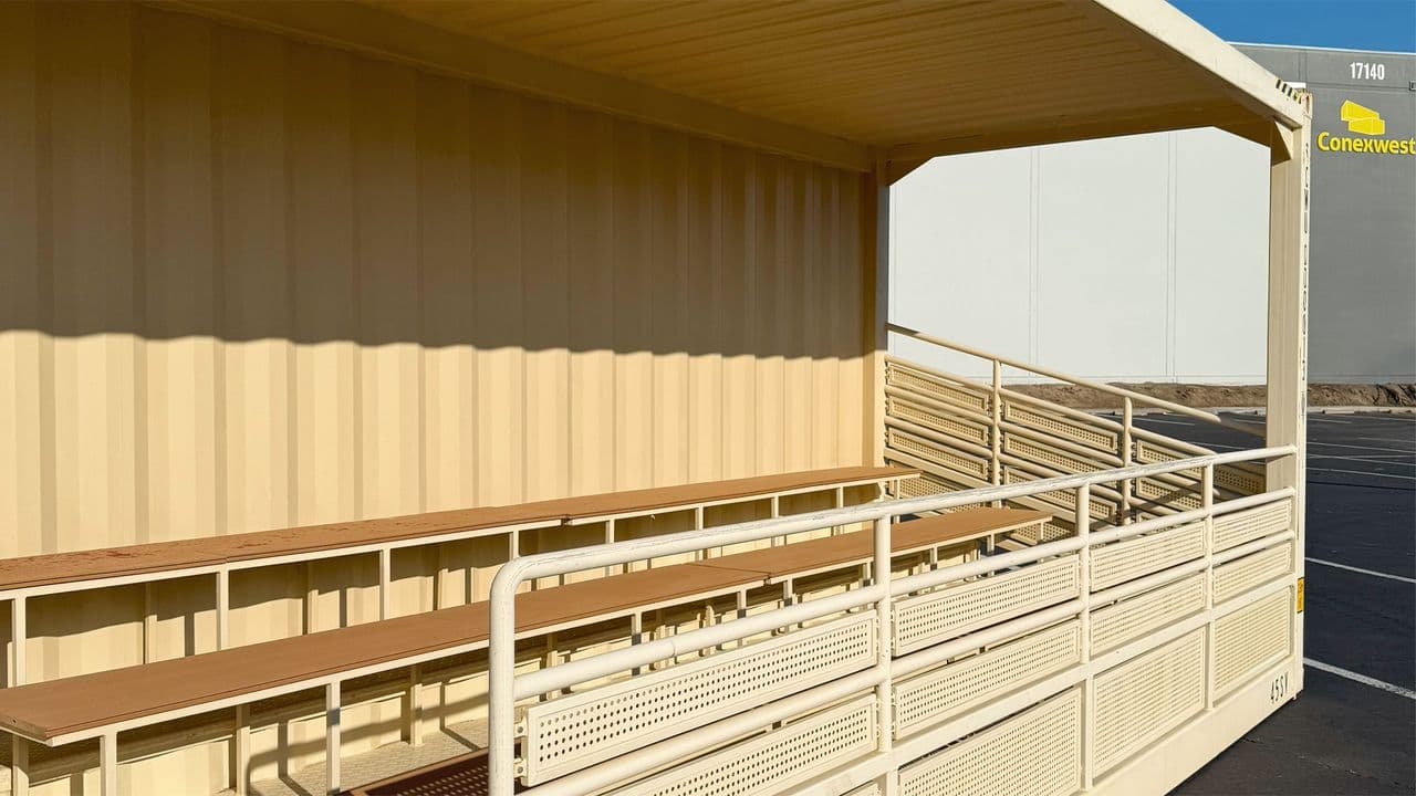 Rent 40ft High Cube 74-Seat Bleacher Container