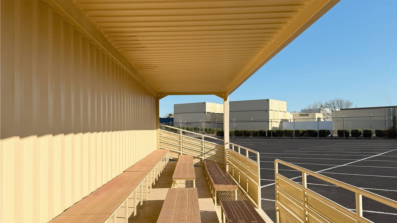 Rent 40ft High Cube 74-Seat Bleacher Container