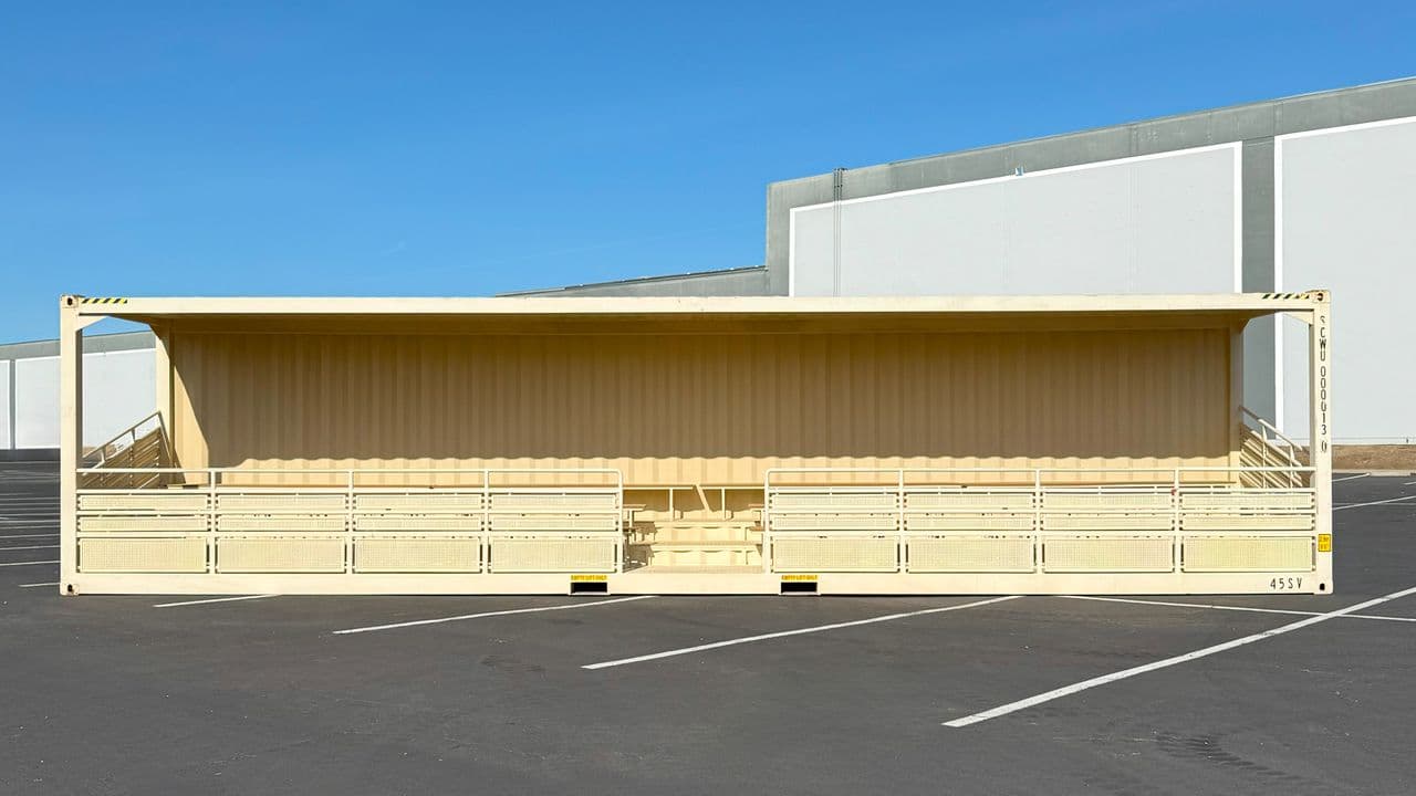 Rent 40ft High Cube 74-Seat Bleacher Container