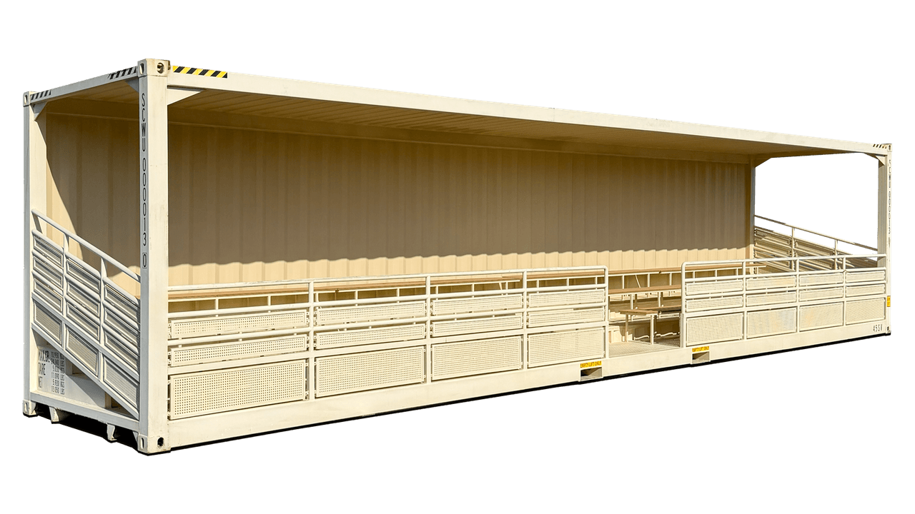 Rent 40ft High Cube 74-Seat Bleacher Container | Conexwest