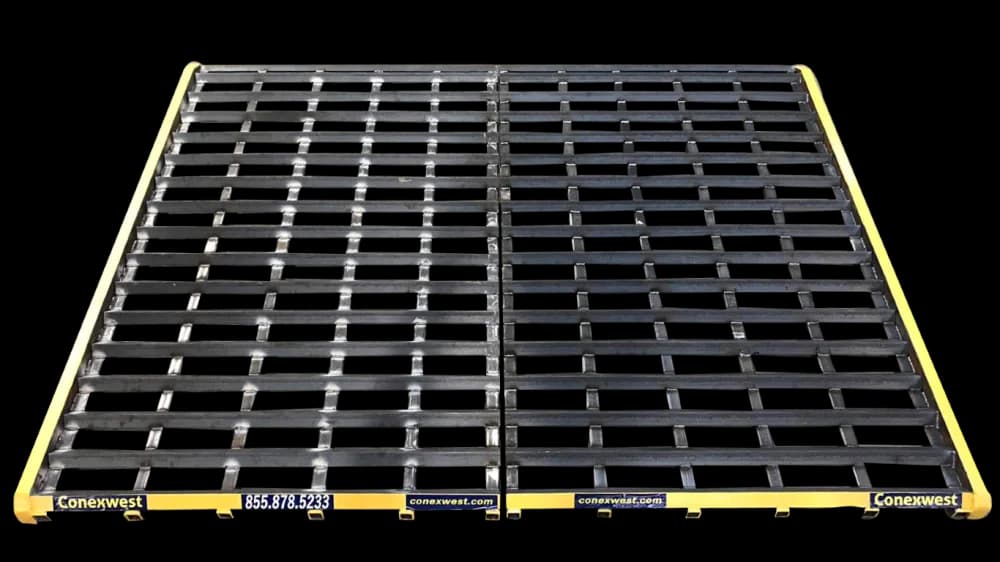Rumble Plates Trackout Construction Grates 4ft x 10ft (2) | Conexwest