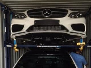 Shipping container car rack