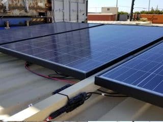 solar panels for shipping container