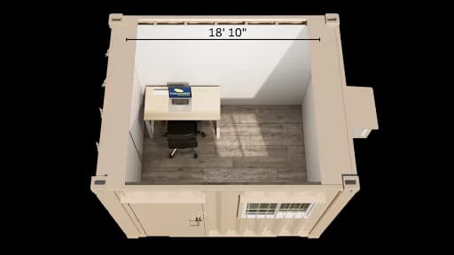 10ft Ground Level Office Container