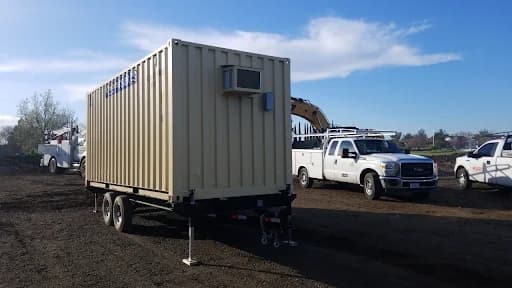 20ft mobile office container with trailer.