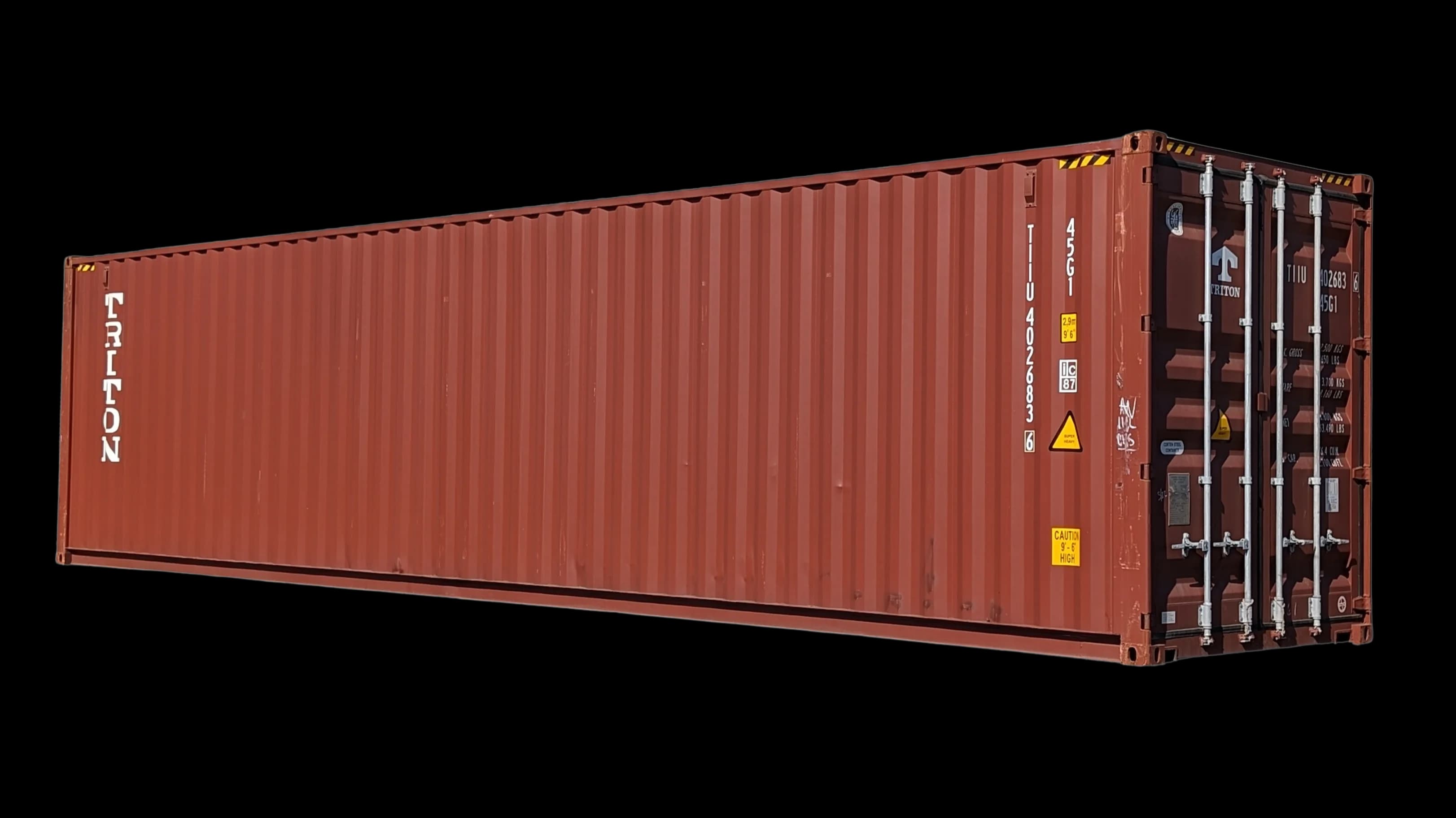 40ft high cube shipping container