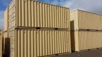 Containers stacked on top of each other in the reno neveda depot