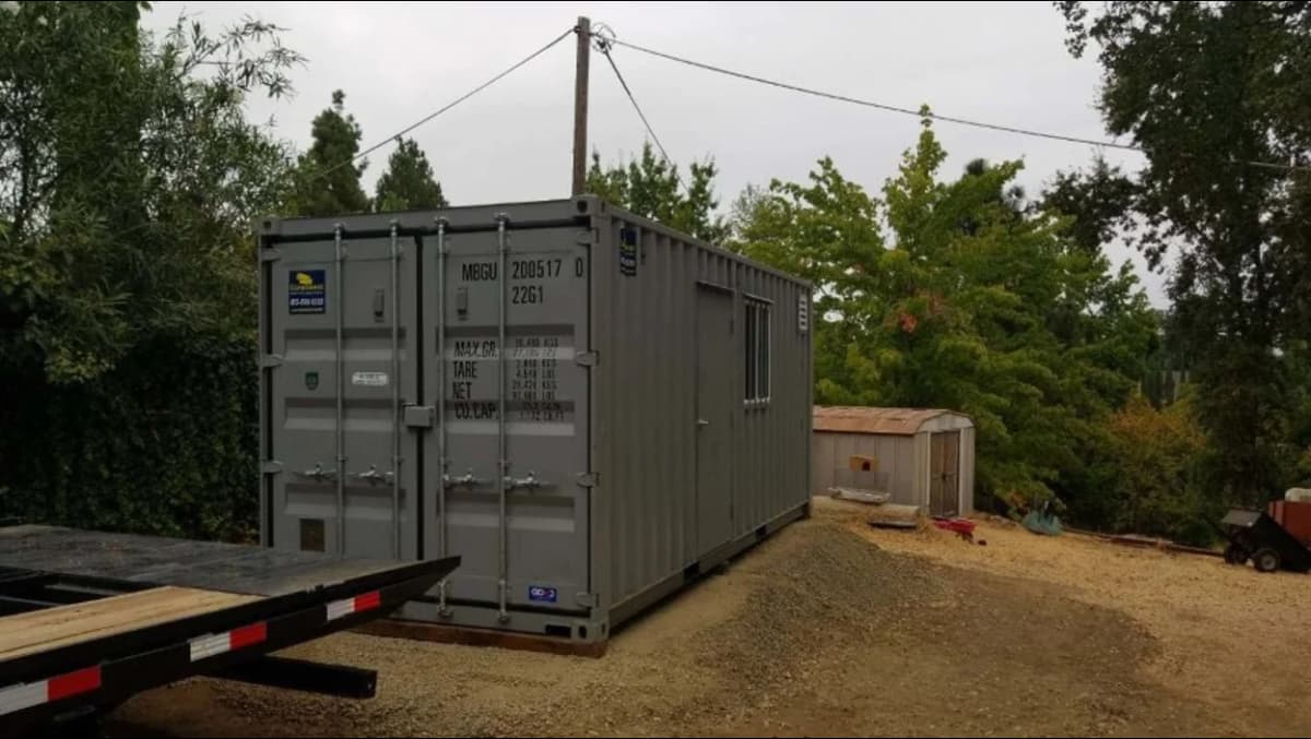 A delivered container