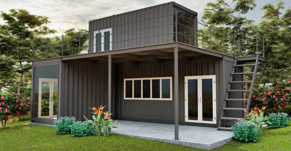 A multi container home.