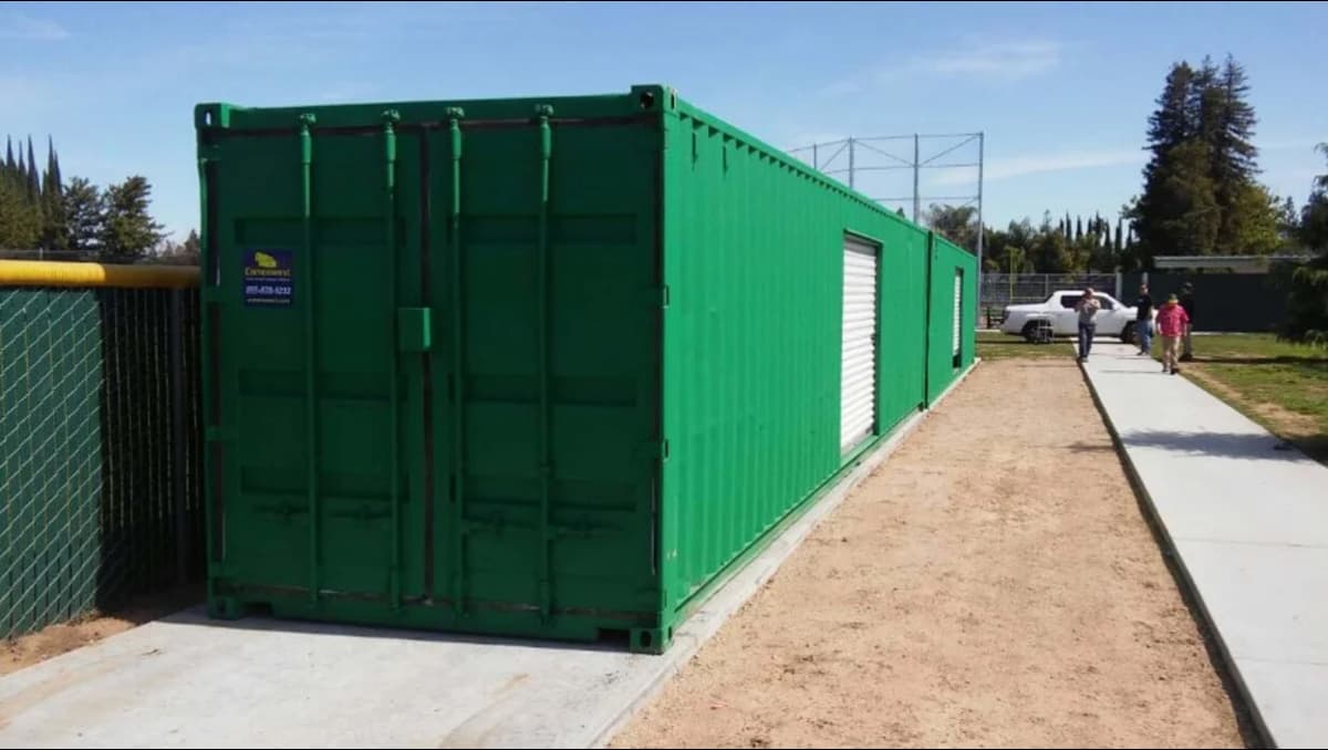 A shipping container structure.